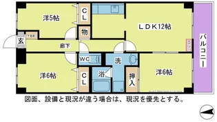メゾン・ポレール日田A棟【3階】の間取り