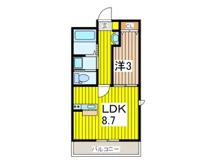 Raffine芝中田【3階】の間取り