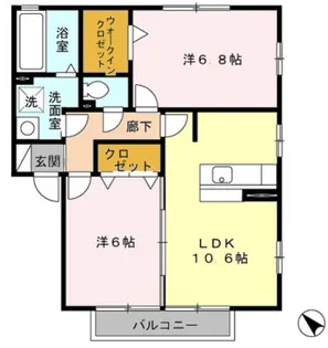 ディアコート I【2階】の間取り