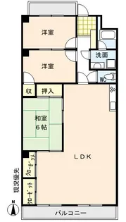 グランドハイツ中原東【4階】の間取り