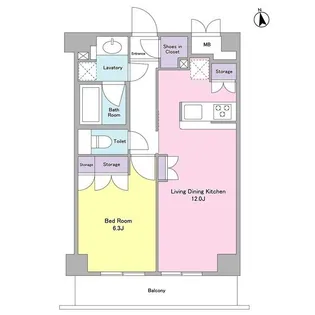 シティカレント代官山【3階】の間取り