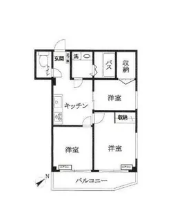サンハイツ根岸【6階】の間取り