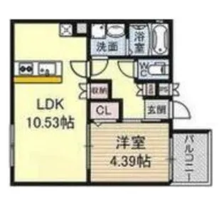 アレグリア鳳ノース【1階】の間取り