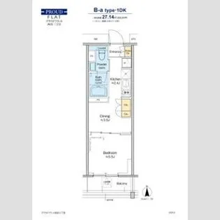 プラウドフラット四谷三丁目【4階】の間取り