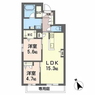 La Maison Calme【1階】の間取り