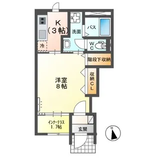 サニープレイス【1階】の間取り