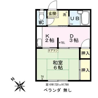 ハイツ不動【2階】の間取り