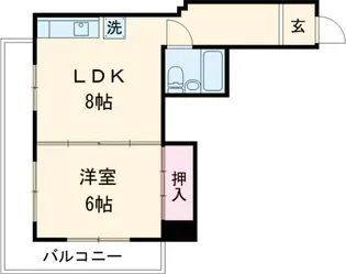 ユニバーサルマンションI【3階】の間取り