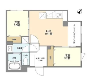 ウェルスクエア目黒【2階】の間取り