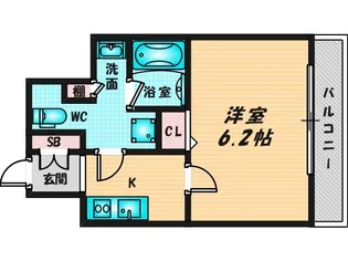 セイワパレス大今里【2階】の間取り