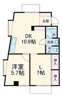 コーポ倉屋敷【2階】の間取り