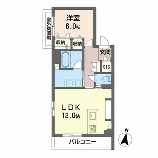 コンフォートベレオ侍町【2階】の間取り