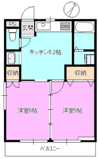 内樹マンション【2階】の間取り