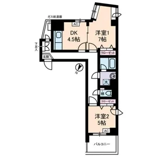 ソレイユ駒沢【6階】の間取り