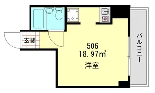 シャンベール若松町【5階】の間取り