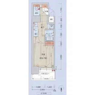 ライジングコート名古屋駅南【8階】の間取り