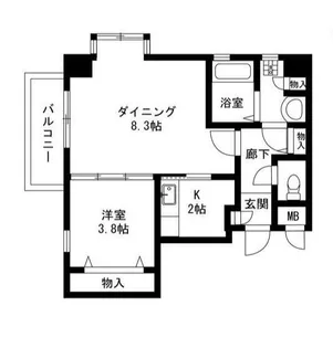 OZAREA一之江I【2階】の間取り