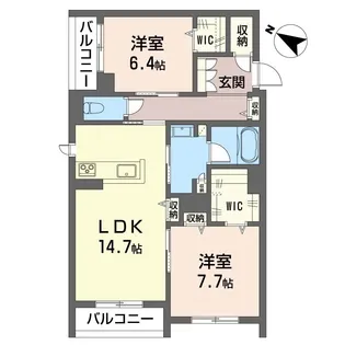 SHM ミア・カーサ ノルテ【3階】の間取り