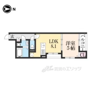 メゾン・ド・クレール西大路【2階】の間取り