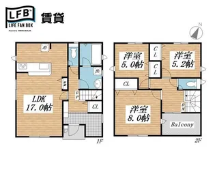 クレイドルガーデン山口市周布町第1 2号棟【1階】の間取り