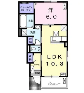 リヴェール・ピアI【1階】の間取り