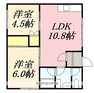 ハウザー美原【1階】の間取り