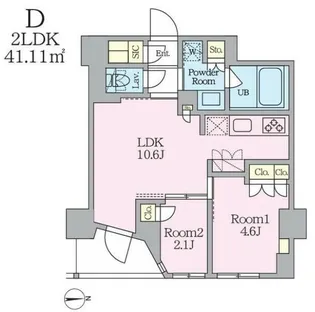 クレストコート東池袋【5階】の間取り