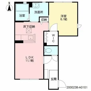ヴィラーチェ花水木【1階】の間取り
