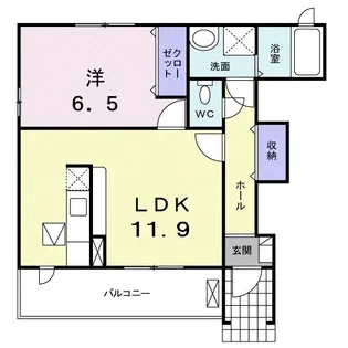 アムールC【1階】の間取り