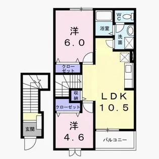 さくらセレッソA【2階】の間取り