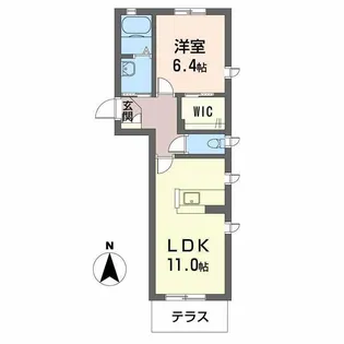 ボン・エール【1階】の間取り