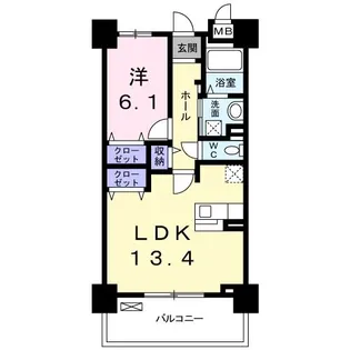 グラン フレール【6階】の間取り