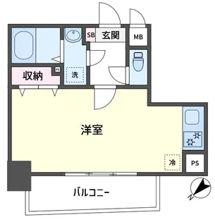グリフィン横浜・ルミエール【7階】の間取り