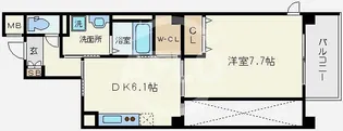 W.O.B.阿波座【8階】の間取り