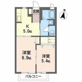 BBマーグII【2階】の間取り