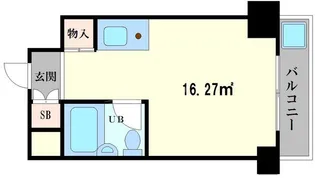 パレダイト谷町【5階】の間取り