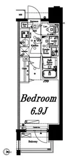 アクサス南品川【6階】の間取り