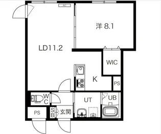 ロアジ栄通【4階】の間取り