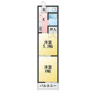 学園坂フラット【2階】の間取り