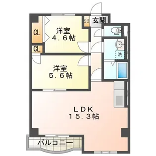 パステル大井手【2階】の間取り