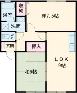 ハイツ新町【1階】の間取り