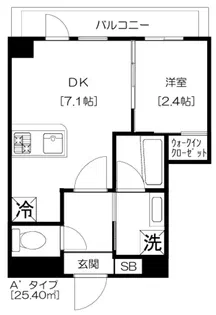 アジールコート芝公園【8階】の間取り
