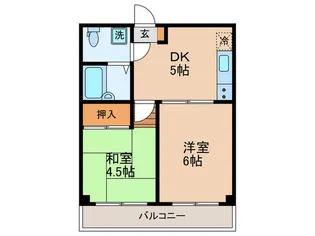ハイツアオキ【5階】の間取り