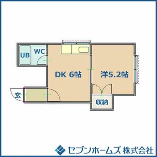 H&M川沿【3階】の間取り