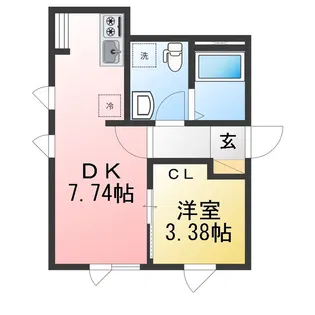 ルプレ湘南台【1階】の間取り