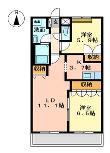 群馬県佐波郡玉村町大字板井【アパート】の間取り