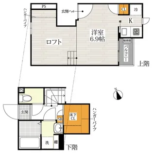 CB八潮フェリア【1階】の間取り