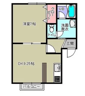 エトワール千年【2階】の間取り