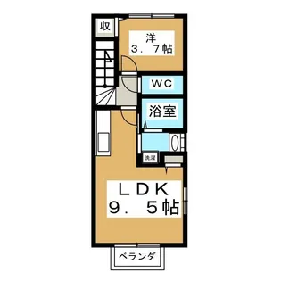 Room天皇寺【2階】の間取り