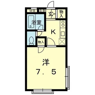 ラージヒル月出【1階】の間取り